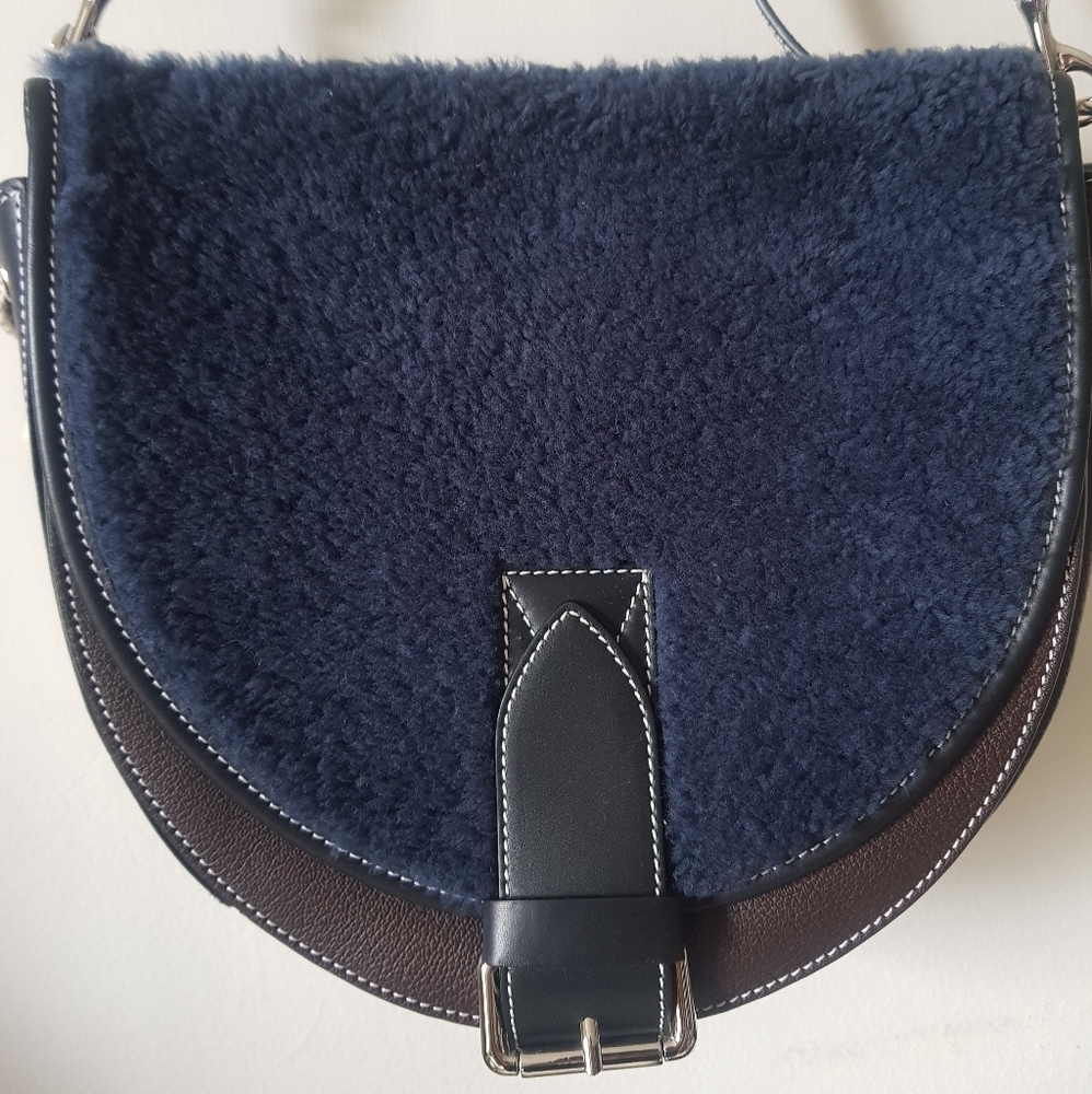 J.W. Anderson Shearling Saddle Bag